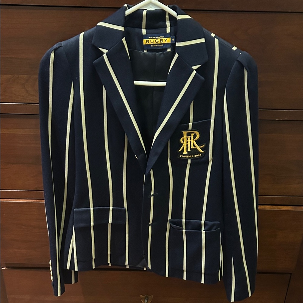 Ralph Lauren Rugby Blazer in Navy and Cream
